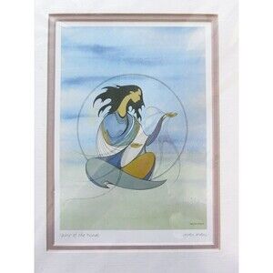VTG Signed Ioyan Mani (Maxine Noel) print Spirit Of The Wind Art
